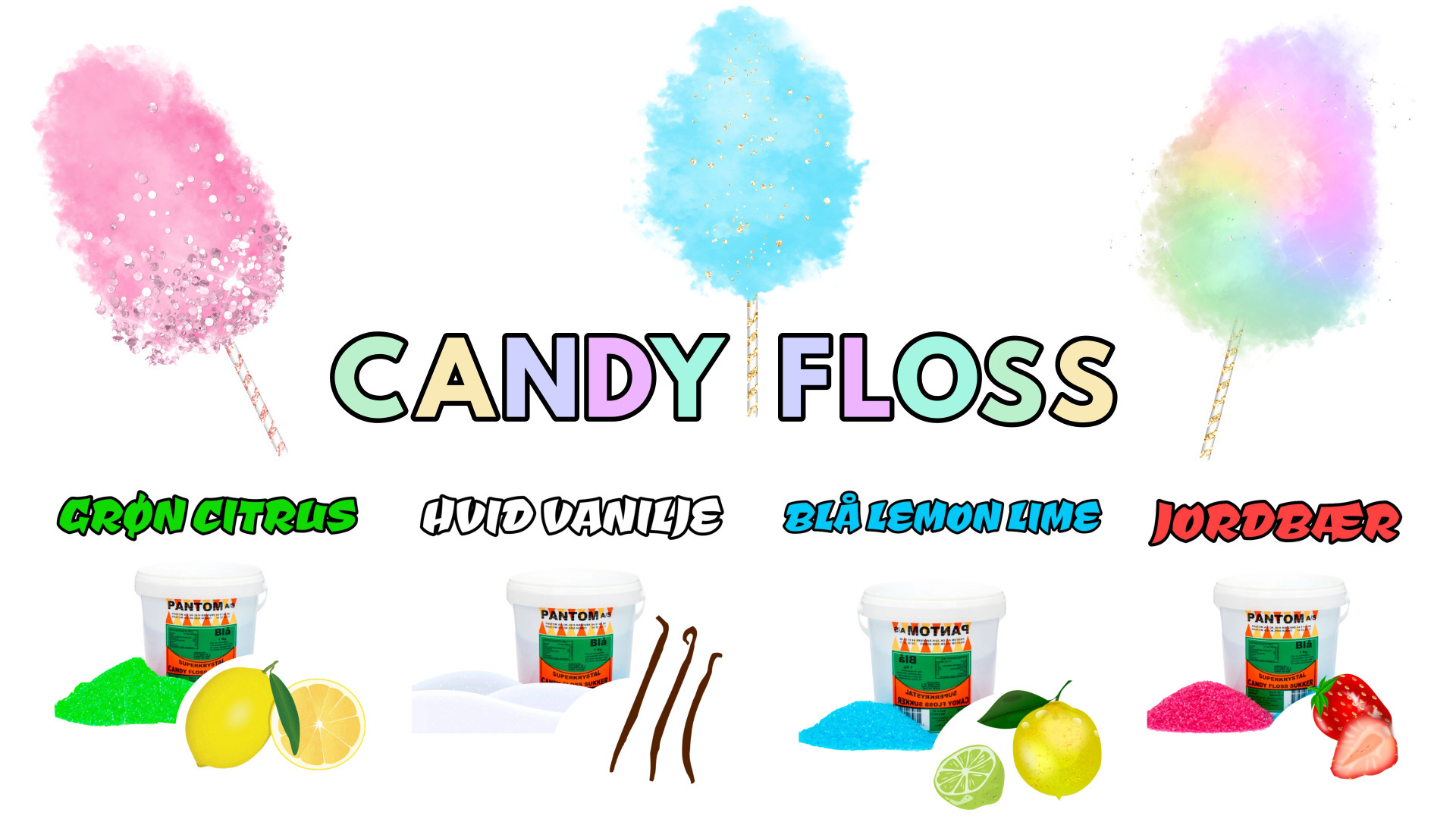 Candyfloss fra Funfoods.dk