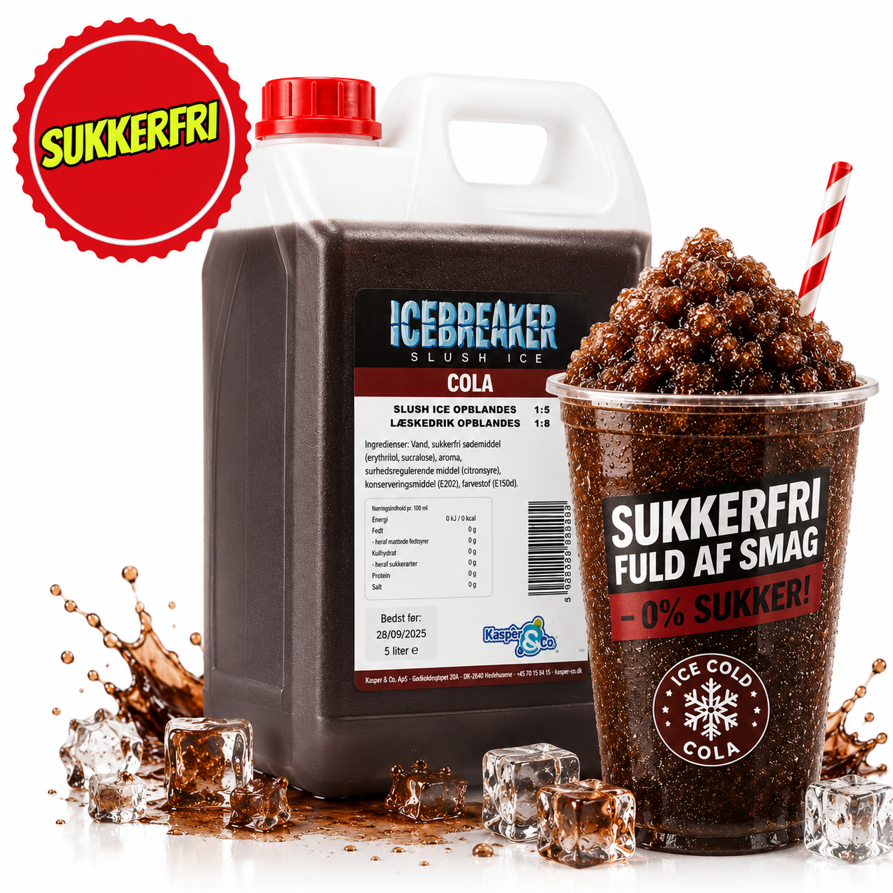 Icebreaker Cola sukkerfri Slushice 5 liter