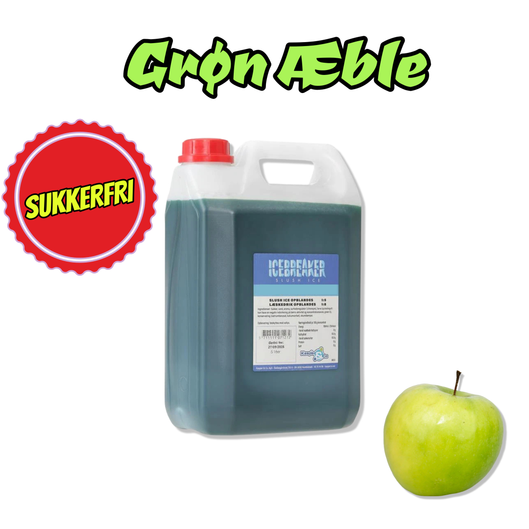 Sukerfri Slushice – Grøn Æble Sukerfri Slushice - Grøn Æble