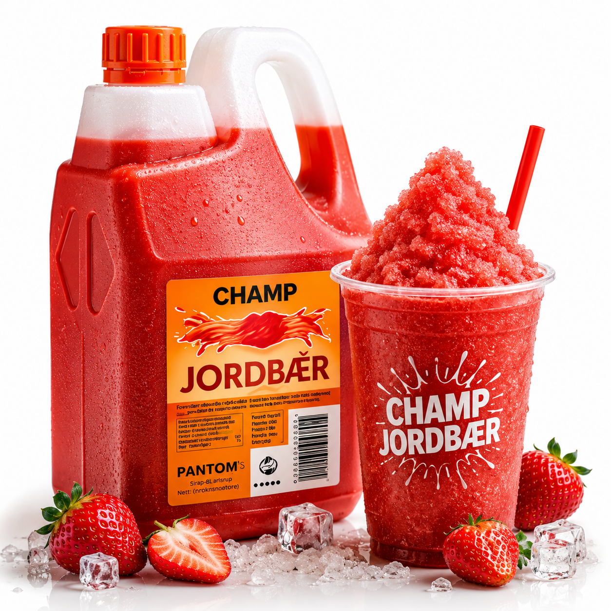Champ Jordbær Slushice 2 liter