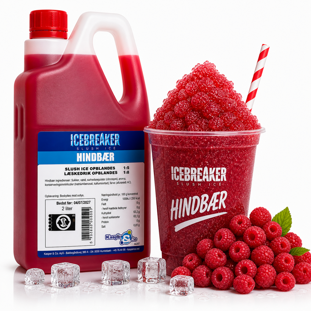 Icebreaker Hindbær slushice 2 liter