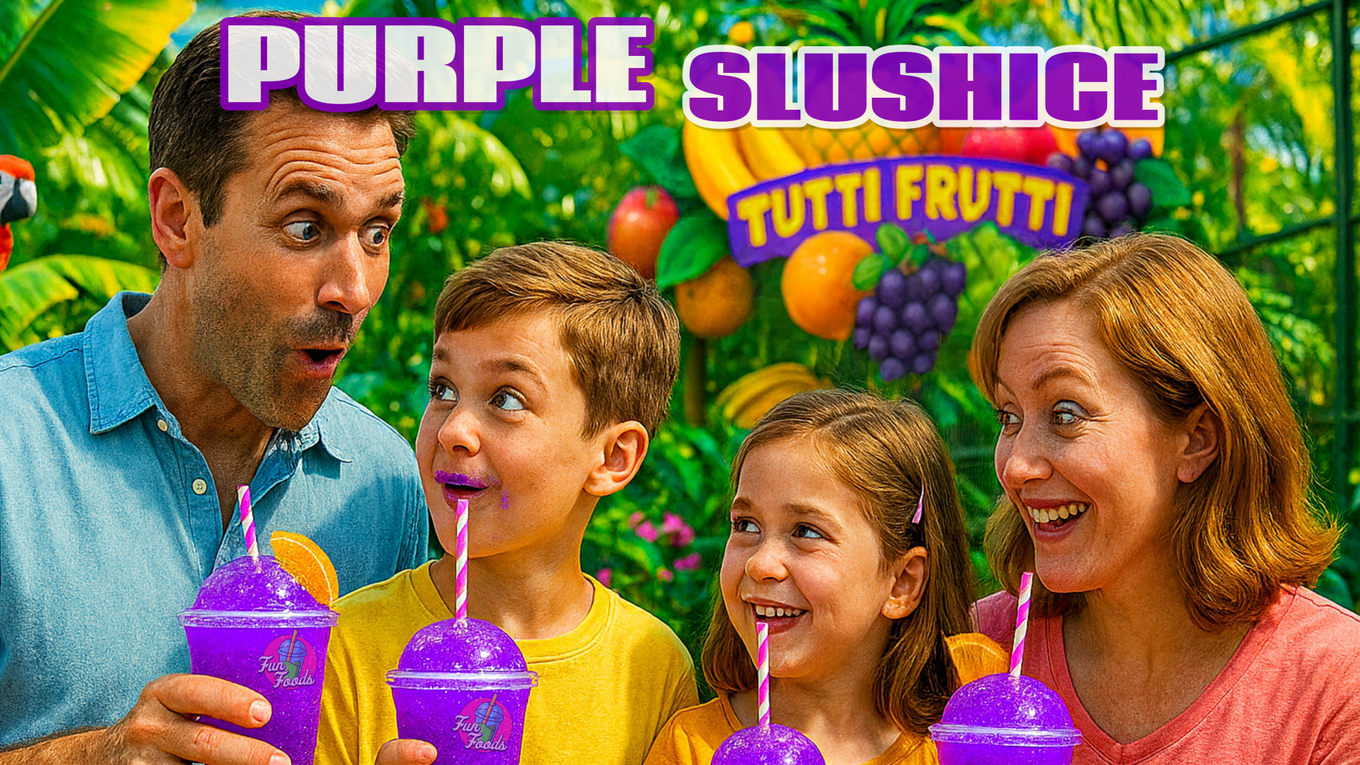 Purple tutti frutti slushice