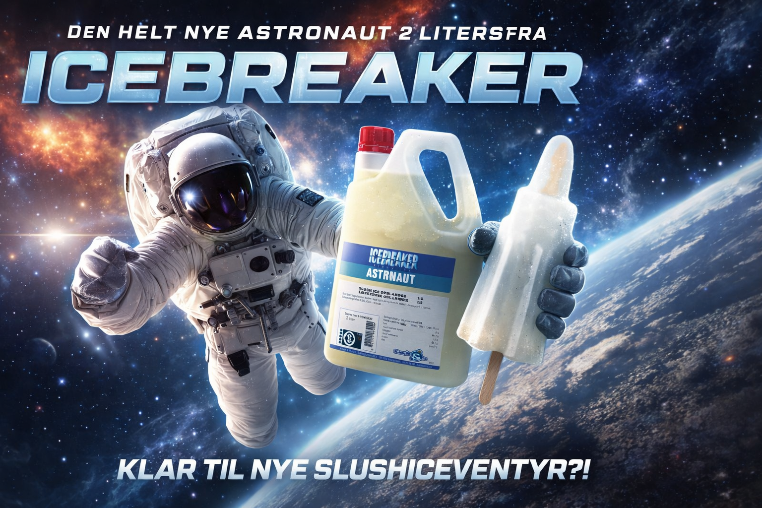 Astronaut Slushice icebreaker - funfoods.dk