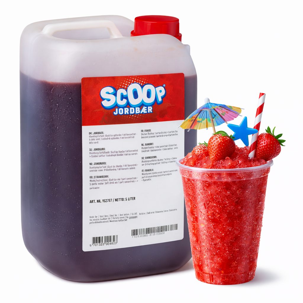 Scoop Jordbær slushice fra Funfoods.dk