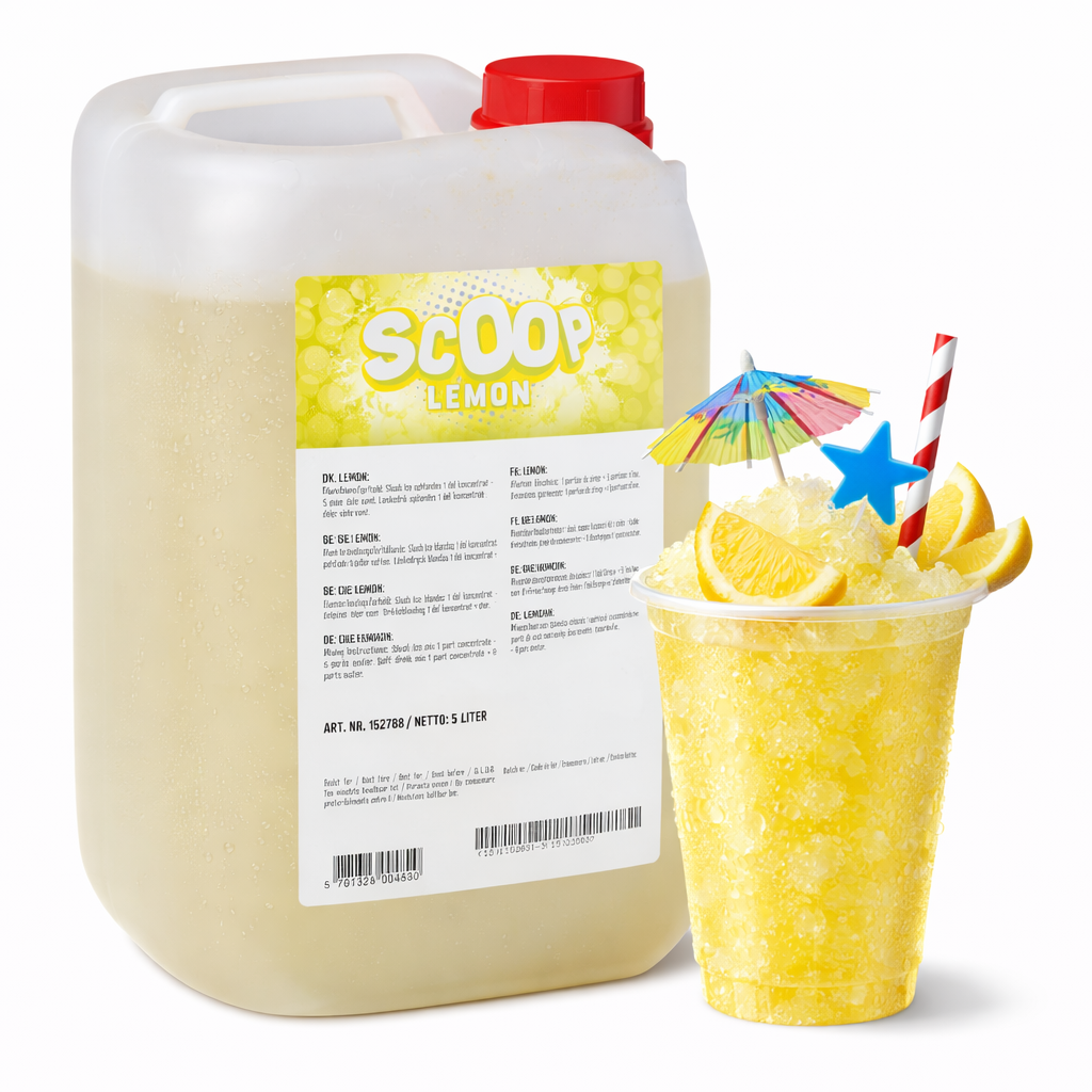 Scoop lemon slushice fra Funfoods.dk